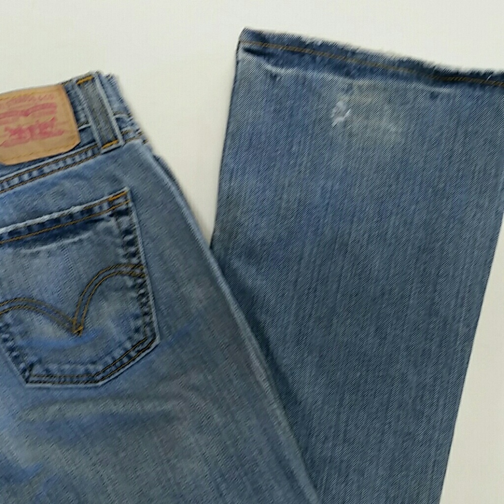 Levis Slouch Boot Cut Patchwork Jeans Style 513 - image 6